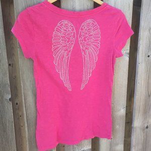 Aeropastale pink angel wings cotton tee - size M